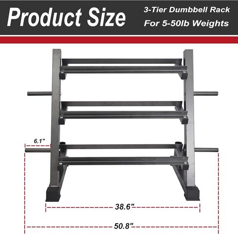 3 Tier Multifunctional Dumbbells Weights Barbells Rack, 1100 lbs Weight Capacity (Rack Only) in Saudi Arabia