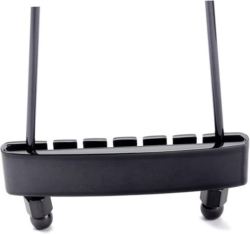 BESPORTBLE String Jazz Archtop Guitar Tailpiece Durable Bridge for Easy Installation for Use Black Finish with Screws Included in Saudi Arabia