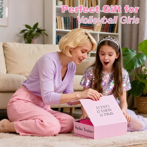 Volleyball Training Equipment (No Ball Included): 6-Piece Pink Solo Volleyball Trainer Set with Training Cards for Serving, Spiking, Setting & Hitting – Gift for Teen Girls and Beginner Player in Saudi Arabia