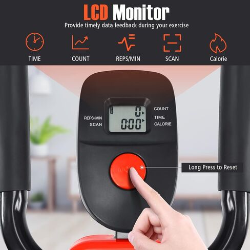 جهاز جيماكس آب، مدرب لياقة البطن مع 3 شاشات مقاومة قابلة للتعديل وشاشات LCD، معدات تمرين الجسم بالكامل، أداة طحن الخصر الأساسية لتدريب القوة في صالة الألعاب الرياضية المنزلية in Saudi Arabia
