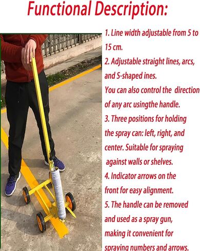 Line Marking Machine, Line Paint Wheel Transmission Tools, Suitable for Marking School Playgrounds and Parking Lots in Saudi Arabia
