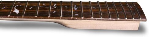 Maple Unfinished Electric Bass guitar neck 24 Fret 34inch Rosewood Fretboard Paddle head Leaf Inlay Electric Guitar Neck Replacement for DIY (42mm-65mm) in Saudi Arabia