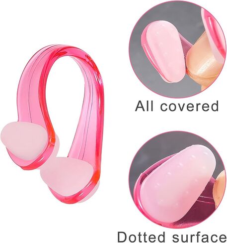 4pcs Swimming Nose Clips with Independent Box Package Waterproof Silica Gel Swimming Nose Plugs for Adults Aged 7+ (4 Colors) in Saudi Arabia