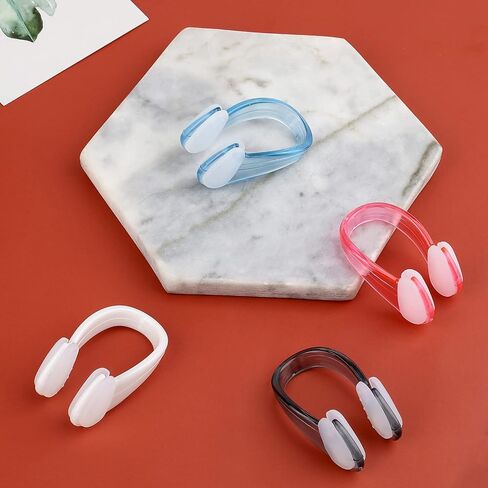 4pcs Swimming Nose Clips with Independent Box Package Waterproof Silica Gel Swimming Nose Plugs for Adults Aged 7+ (4 Colors) in Saudi Arabia