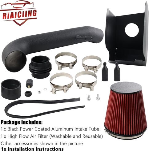 Cold Air Intake Kit with Heat Shield Fit for 2018-2023 Jeep Wrangler JL/Gladiator 3.6L V6 Silver in Kuwait