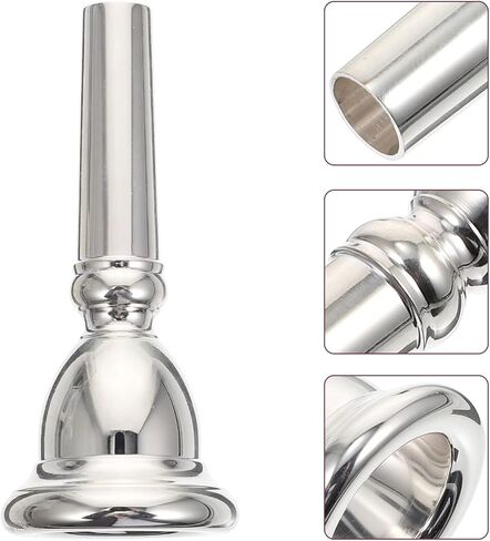 FAVOMOTO Euphonium Mute Horn Mouthpiece Silver Plated Copper Replacement Part Musical Instrument Accessory for Bands in Saudi Arabia