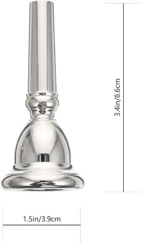 FAVOMOTO Euphonium Mute Horn Mouthpiece Silver Plated Copper Replacement Part Musical Instrument Accessory for Bands in Saudi Arabia