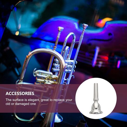 FAVOMOTO Euphonium Mute Horn Mouthpiece Silver Plated Copper Replacement Part Musical Instrument Accessory for Bands in Saudi Arabia
