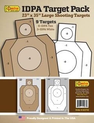 GunFun IDPA Target Pack - 9 Pack - 23x35 in Saudi Arabia