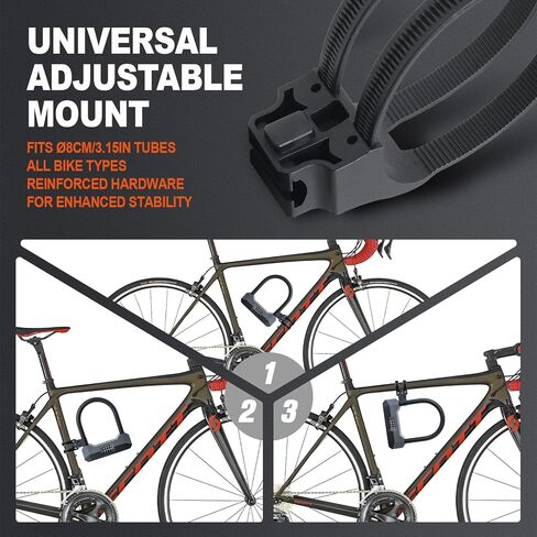 أقفال الدراجة شديدة التحمل مضادة للسرقة، قفل دراجة كومبو على شكل حرف U مع مفتاحين، تكبل 18 مم، قفل دراجة قابل لإعادة الضبط مكون من 4 أرقام مع دعامة تثبيت قوية لدراجة نارية سكوتر كهربائي in Kuwait