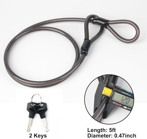 Venzio Bike Combination U Lock, Heavy Duty Anti Theft 4-Digit Resettable Code 12mm Shackle Bicycle Lock with 2mm PVC Coating, 4.88" x 8.58", Keyless Security U Lock for Scooter, Motorcycles, Gate in Saudi Arabia