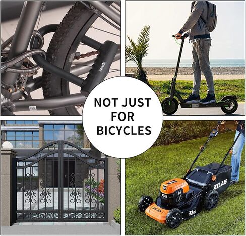 Venzio Bike Combination U Lock, Heavy Duty Anti Theft 4-Digit Resettable Code 12mm Shackle Bicycle Lock with 2mm PVC Coating, 4.88" x 8.58", Keyless Security U Lock for Scooter, Motorcycles, Gate in Saudi Arabia