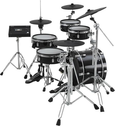 Roland VAD716-GC V-Drums Acoustic Design Electronic Drum Set - Gloss Cherry Bundle with Audio Cable, Drumsticks, Drumstick Bag, and Austin Bazaar Polishing Cloth in Saudi Arabia