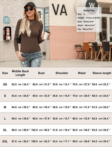 Marvmys Womens 2 Pack Turtleneck Long Sleeve Shirts Lightweight Basic Slim Fit Soft Thermal Underwear Tops XS-2XL in Kuwait