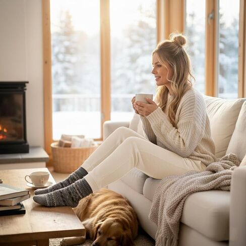 Fleece Lined Joggers for Women-Winter Thermal Women's Sweatpants Thick High Waisted Ski Hiking Running Pants S-2XL in Saudi Arabia