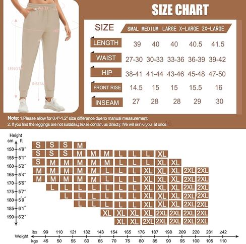 Fleece Lined Joggers for Women-Winter Thermal Women's Sweatpants Thick High Waisted Ski Hiking Running Pants S-2XL in Saudi Arabia