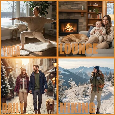Fleece Lined Joggers for Women-Winter Thermal Women's Sweatpants Thick High Waisted Ski Hiking Running Pants S-2XL in Saudi Arabia