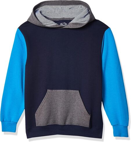 Fruit of the Loom boys Fleece Sweatshirts, Hoodies, Sweatpants & Joggers Shirt, Pullover - Charcoal Heather/True Red, Small US in Saudi Arabia