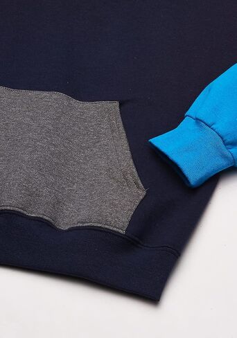 Fruit of the Loom boys Fleece Sweatshirts, Hoodies, Sweatpants & Joggers Shirt, Pullover - Charcoal Heather/True Red, Small US in Saudi Arabia
