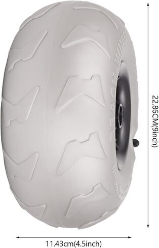 Beach Balloon Wheels 2 Pack Beach Cart Tires PVC Replacement Sand Tires Inflatable Sand Wheels Big Cart Wheel for Kayak Dolly Canoe Dolly Buggy Wagon, 88lbs Load Capacity in Saudi Arabia