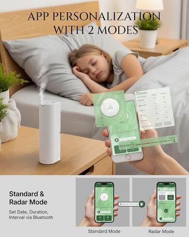 Scent Diffuser Starter Kit – Waterless Essential Oil Diffuser for Home, 1500 Sq.Ft Coverage Scent Air Machine, Smart Auto Mode Hotel Collection Diffuser with Cold Air Tech (Black) in Kuwait
