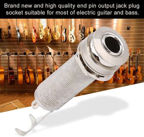 Guitar Bass Output Jack, 1/4 Inch End Pin Output Jack Socket Acoustic Guitar Stereo Endpin Jack For Electric Guitar Bass, Guitar Output Jack Socket in Saudi Arabia