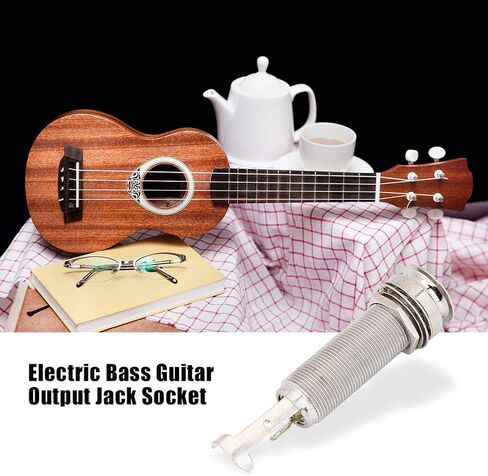 Guitar Bass Output Jack, 1/4 Inch End Pin Output Jack Socket Acoustic Guitar Stereo Endpin Jack For Electric Guitar Bass, Guitar Output Jack Socket in Saudi Arabia