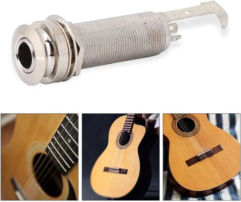 Guitar Bass Output Jack, 1/4 Inch End Pin Output Jack Socket Acoustic Guitar Stereo Endpin Jack For Electric Guitar Bass, Guitar Output Jack Socket in Saudi Arabia