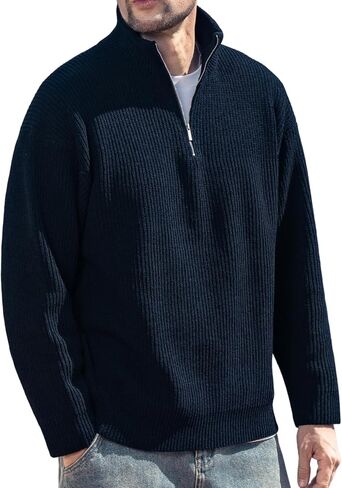 Men's Polo Sweater Fashion Collar Casual Sweater in Saudi Arabia