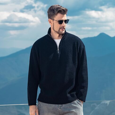 Men's Polo Sweater Fashion Collar Casual Sweater in Saudi Arabia