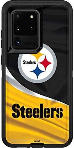Skinit Decal Skin Compatible with OtterBox Defender Galaxy S20 Ultra 5G - Officially Licensed NFL Pittsburgh Steelers Design in Saudi Arabia