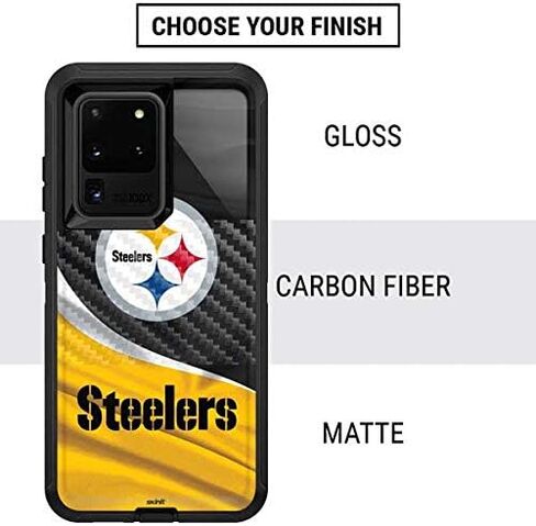 Skinit Decal Skin Compatible with OtterBox Defender Galaxy S20 Ultra 5G - Officially Licensed NFL Pittsburgh Steelers Design in Saudi Arabia