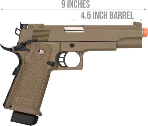 مسدس يدوي من الفولاذ من Golden Eagle Hi-Capa 1911 Airsoft مع BBS مقاس 6 مم ومحمل سرعة in Kuwait