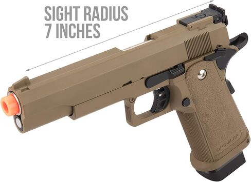 مسدس يدوي من الفولاذ من Golden Eagle Hi-Capa 1911 Airsoft مع BBS مقاس 6 مم ومحمل سرعة in Kuwait