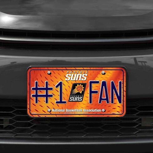 Rico Industries NBA Phoenix Suns #1 Fan Metal Auto Tag 8.5" x 11" - Great for Truck/Car/SUV in Saudi Arabia