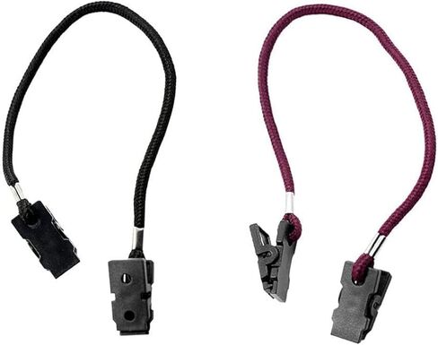 2 Pcs Safety Wind Lanyard Cord Clips for Sports Fishing Boating Uv Sun Hat Cap Clever (Black,Red) in Saudi Arabia