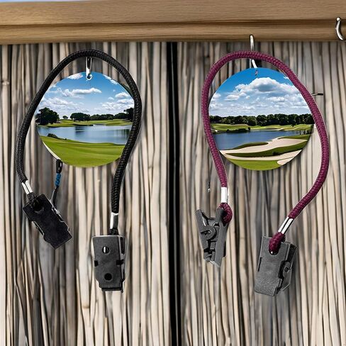 2 Pcs Safety Wind Lanyard Cord Clips for Sports Fishing Boating Uv Sun Hat Cap Clever (Black,Red) in Saudi Arabia