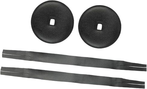 2 Pieces Leather Straps with Pads Cymbal Strap Chinese Gong Cymbal Hand Strap with Pads Soft Marching Repairing Cymbal Handle, black in Saudi Arabia