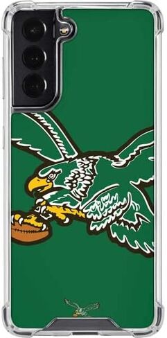حافظة هاتف Skinit الشفافة متوافقة مع هاتف Galaxy S22 - تصميم NFL Philadelphia Eagles المرخص رسميًا in Saudi Arabia