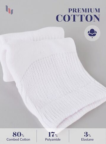 Hugh Ugoli Cotton Cotton Courbetic Colecle Socks ، Wide ، فضفاض ، مسدود ، إصبع القدم غير الملحوم ، نصف سادة غير ملزمة ، 3-6 أزواج in Kuwait