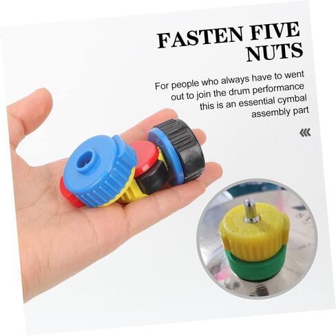 FAVOMOTO 5 Pieces Cymbal Nut Quick Cymbal Nuts Cymbal Holder Butterfly Nuts Drum Butterfly Nut Universal Roller Suite Plastic in Saudi Arabia
