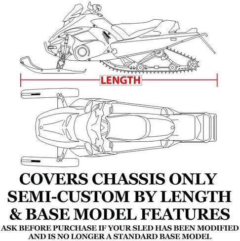 Snowmobile Sled Storage Cover Compatible for Polaris INDY 800 RMK Model Years 1998-2004, 200 Denier Strength in Kuwait