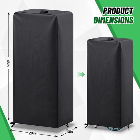 Commercial Shaved Ice Machine Cover 20"L x 14"W x 48"H Heavy-Duty Waterproof Outdoor Protector for Snow Cone Cart Cover with UV Resistant Coating Black in Saudi Arabia