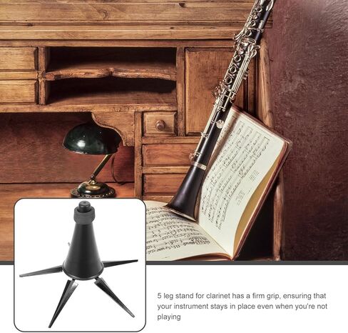 حامل حامل كلارينيت محمول من SUPVOX مع بطانة قطنية وبنية معدنية ودعم أرضي ثابت لآلات الرياح، ملحق حماية سهل الإعداد للكلارينيت in Kuwait