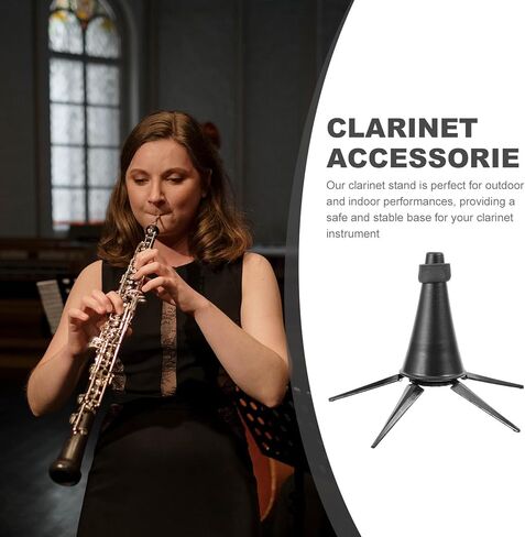 حامل حامل كلارينيت محمول من SUPVOX مع بطانة قطنية وبنية معدنية ودعم أرضي ثابت لآلات الرياح، ملحق حماية سهل الإعداد للكلارينيت in Kuwait