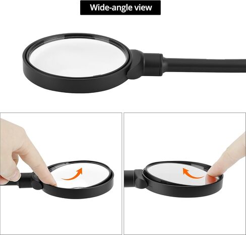 QWORK Bike Mirror Handlebar Mount, 2 Pack Adjustable Rotatable Rear View Mirror with Wide Angle Lens, for Mountain & Road Bikes (Black) in Saudi Arabia