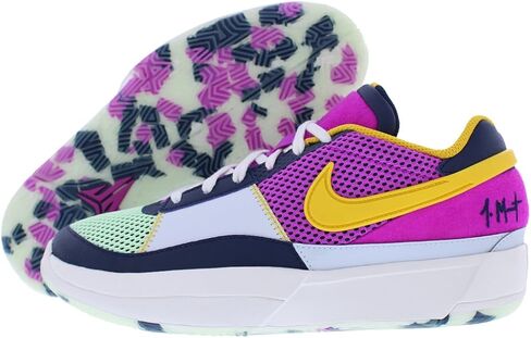 Ja 1 SE Camp Ja Big Kids' Basketball Shoes (FN4977-400, Obsidian/University Gold/Vapor Green/Hyper Violet) Size 5.5 in Saudi Arabia