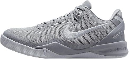Kobe 8 Big Kids' Basketball Shoes (FN0266-003, Wolf Grey/Wolf Grey/White) Size 4 in Saudi Arabia