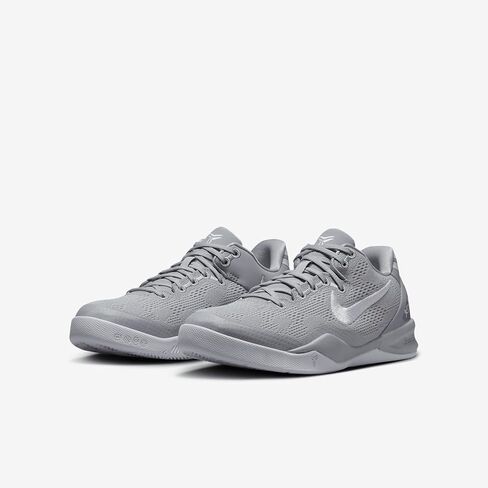 Kobe 8 Big Kids' Basketball Shoes (FN0266-003, Wolf Grey/Wolf Grey/White) Size 4 in Saudi Arabia
