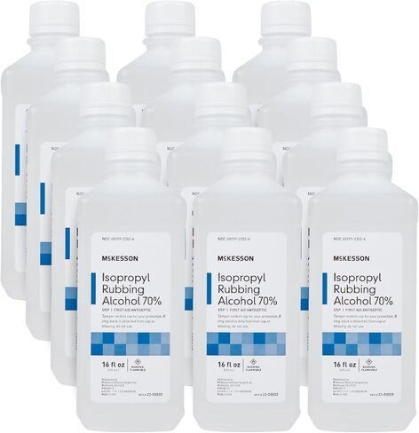 McKesson Isopropyl Rubbing Alcohol 70% [1 Count] USP First Aid Antiseptic, 16 oz in Kuwait